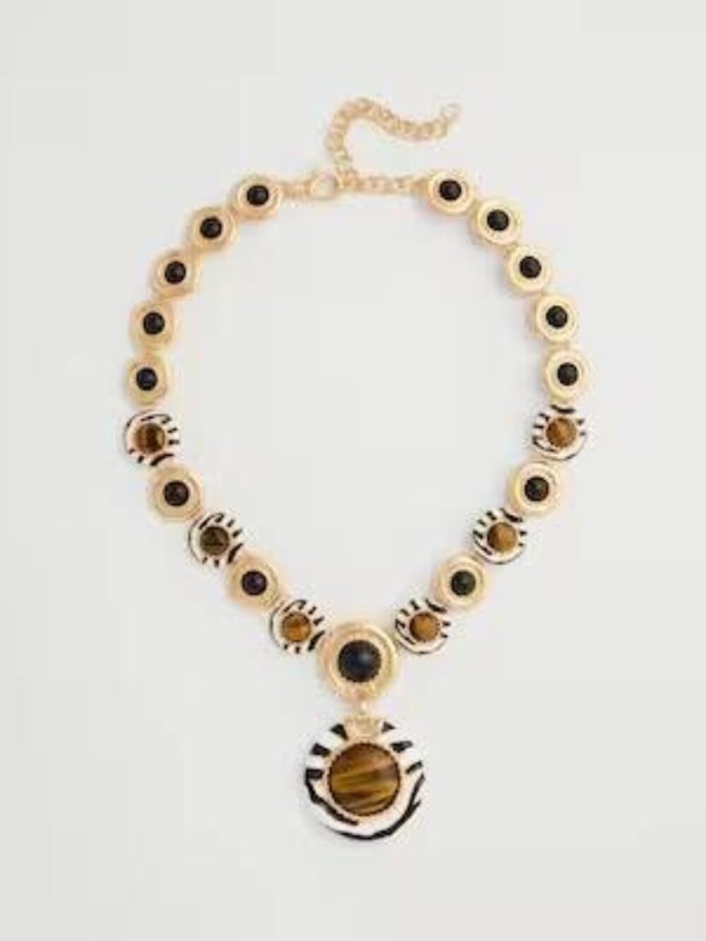 NWT CHICO'S Zebra Cab Animal Pendant Necklace.